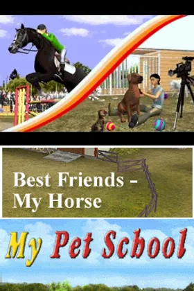 2 in 1 - My Pet School + Best Friends - My Horse (Europe) (En,Fr,De) screen shot title